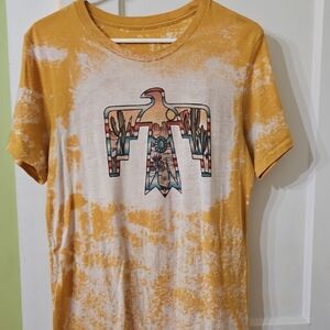 Southwestern Thunderbird Graphic Tee - Mustard & White